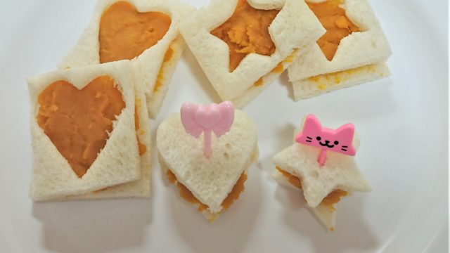 子供と作るカボチャサンドイッチ